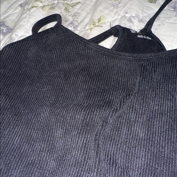 Black Ribbed Tank Top - Picture 5 of 5